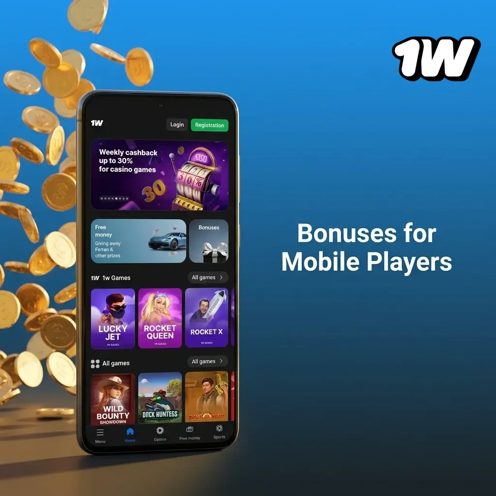 1w app mobile bonuses Ireland including 500% deposit match welcome offer and free bet credits for sports betting