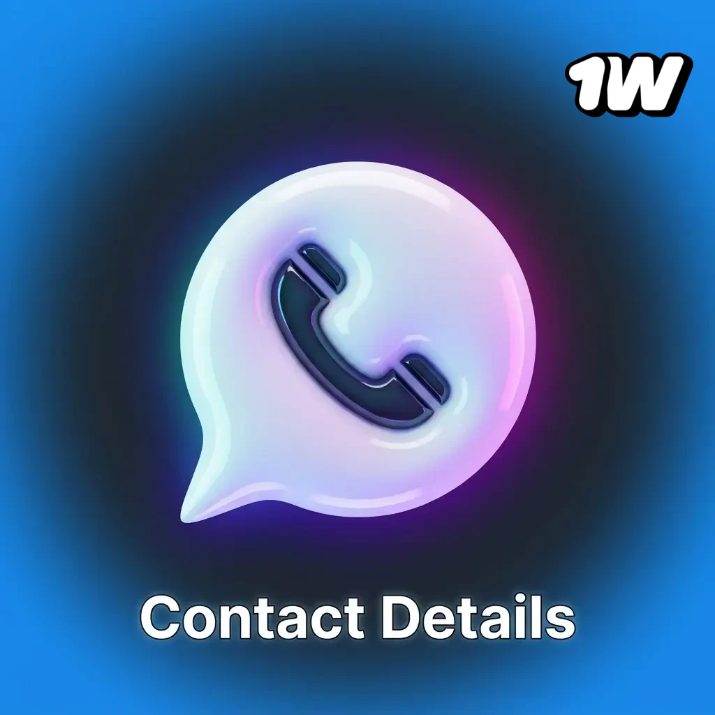 1w casino 24/7 customer support options including live chat, email, FAQ help centre and social media channels