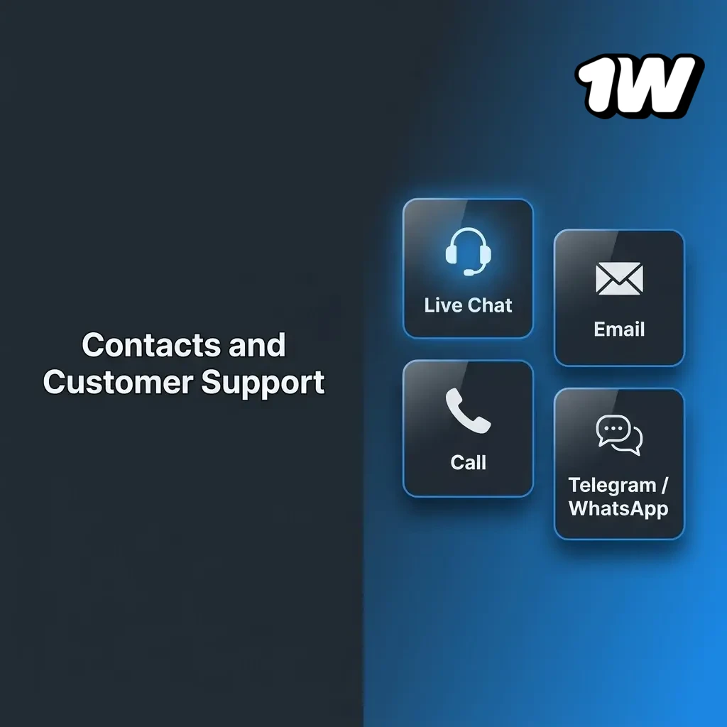 1w casino customer support options including 24/7 live chat and email assistance for Irish players