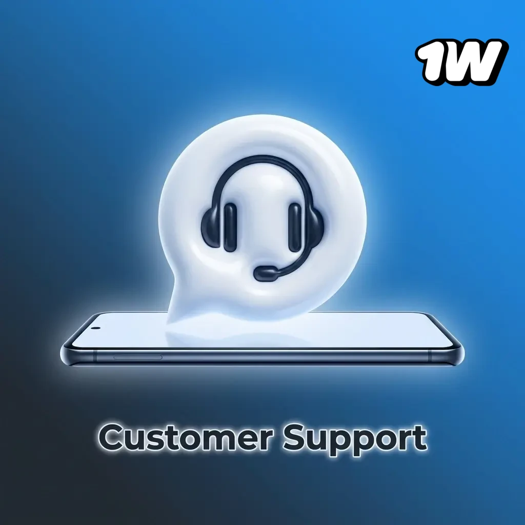 1w customer support channels including live chat, email, and Help Centre for withdrawal assistance