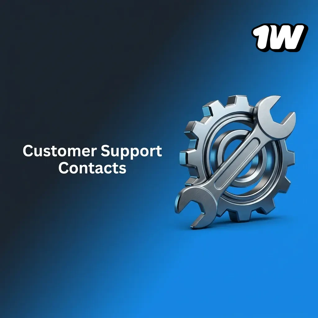 1W customer support channels including live chat, email, Telegram, and Help Centre for deposit-related issues