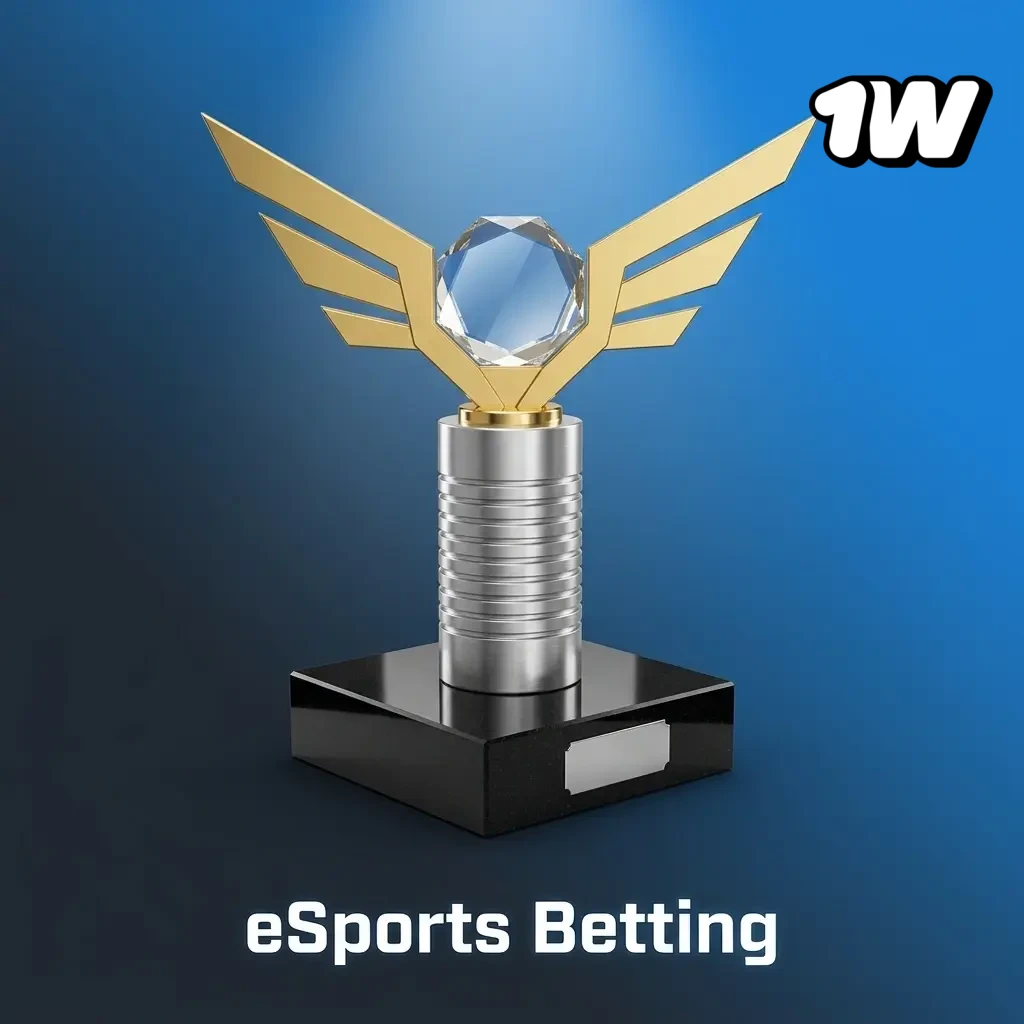 eSports betting markets on 1w platform covering Dota 2, CS2, StarCraft and League of Legends with live options