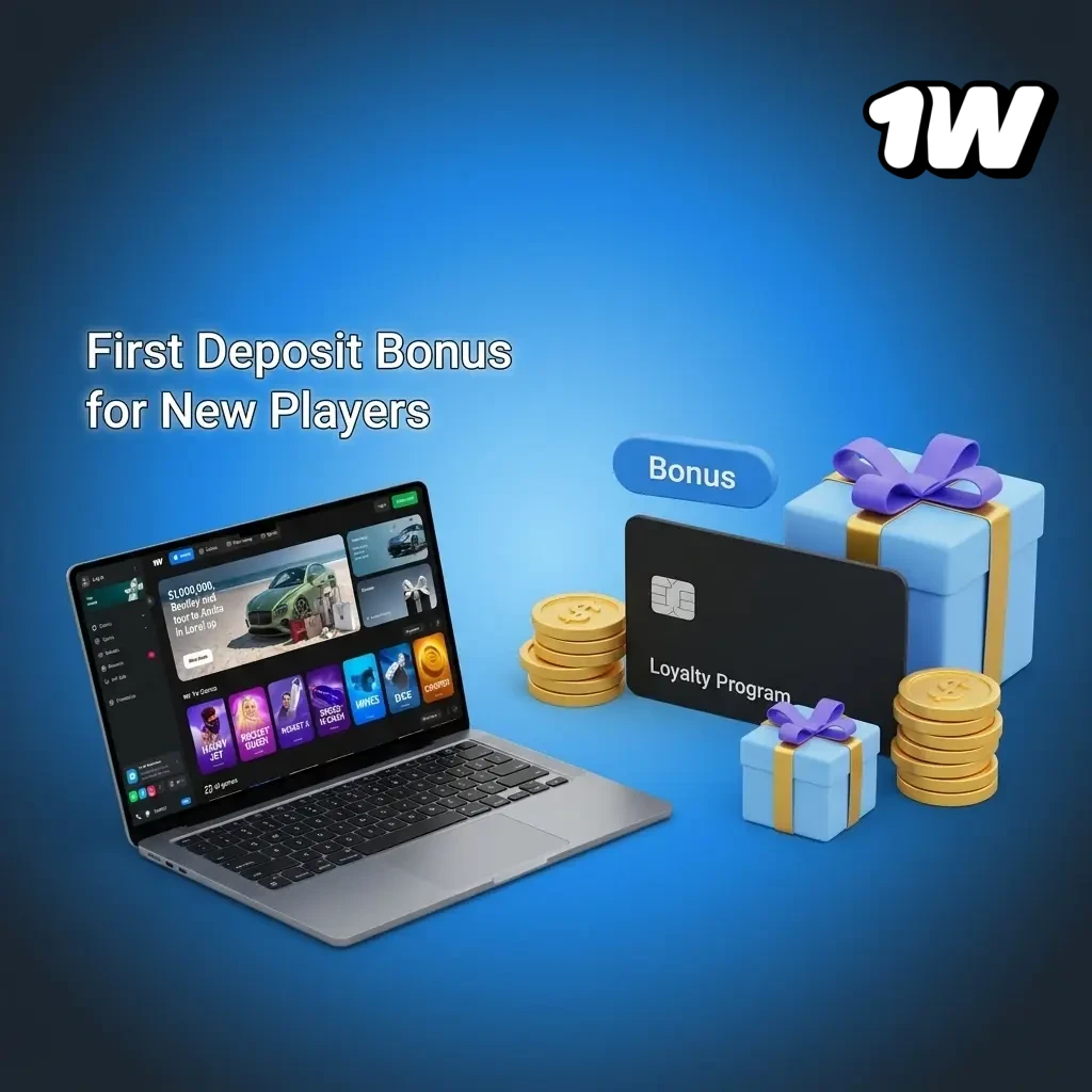 1w Ireland first deposit bonus up to 500% welcome offer, earn up to €5,000 for casino and sports betting