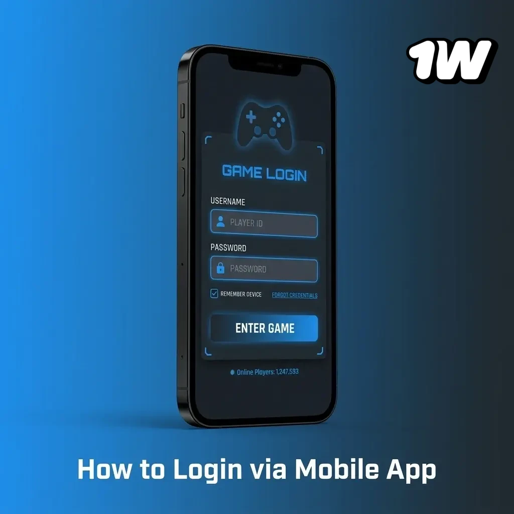 1w app login screen on iOS showing email, password fields and Face ID option on iPhone