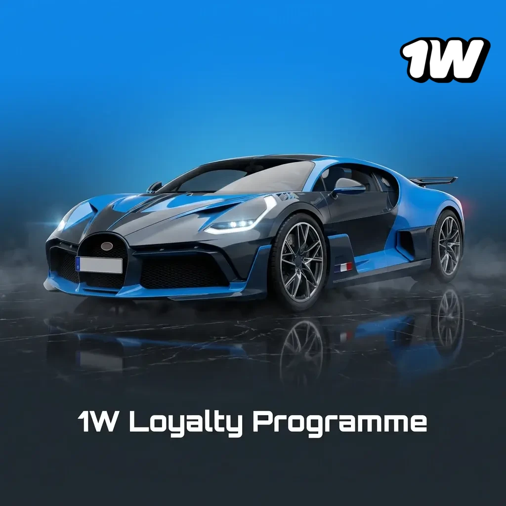 1W Loyalty Programme tiers showing points system, Silver, Gold, Platinum and VIP rewards for casino and sports betting players
