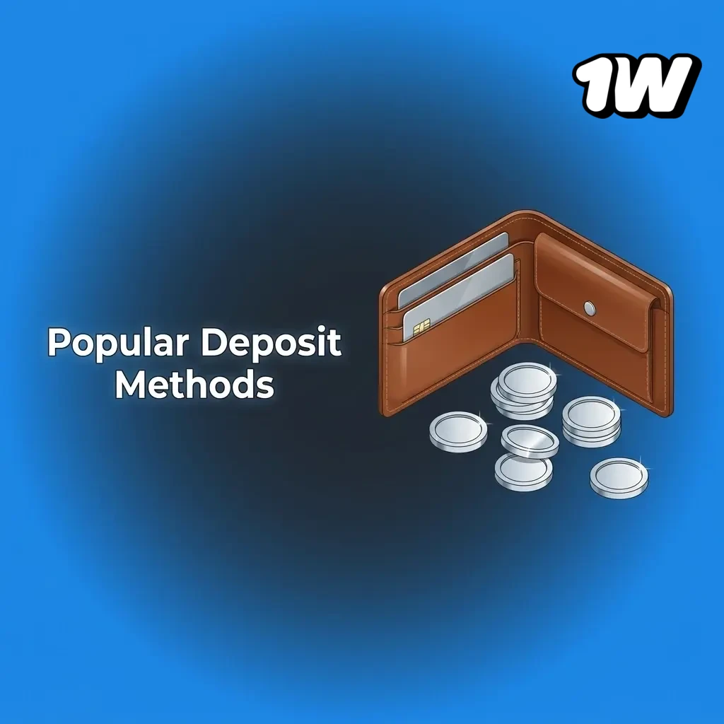 Popular crypto deposit methods at 1w including Bitcoin, Ethereum, USDT, Litecoin, and Ripple for Irish players