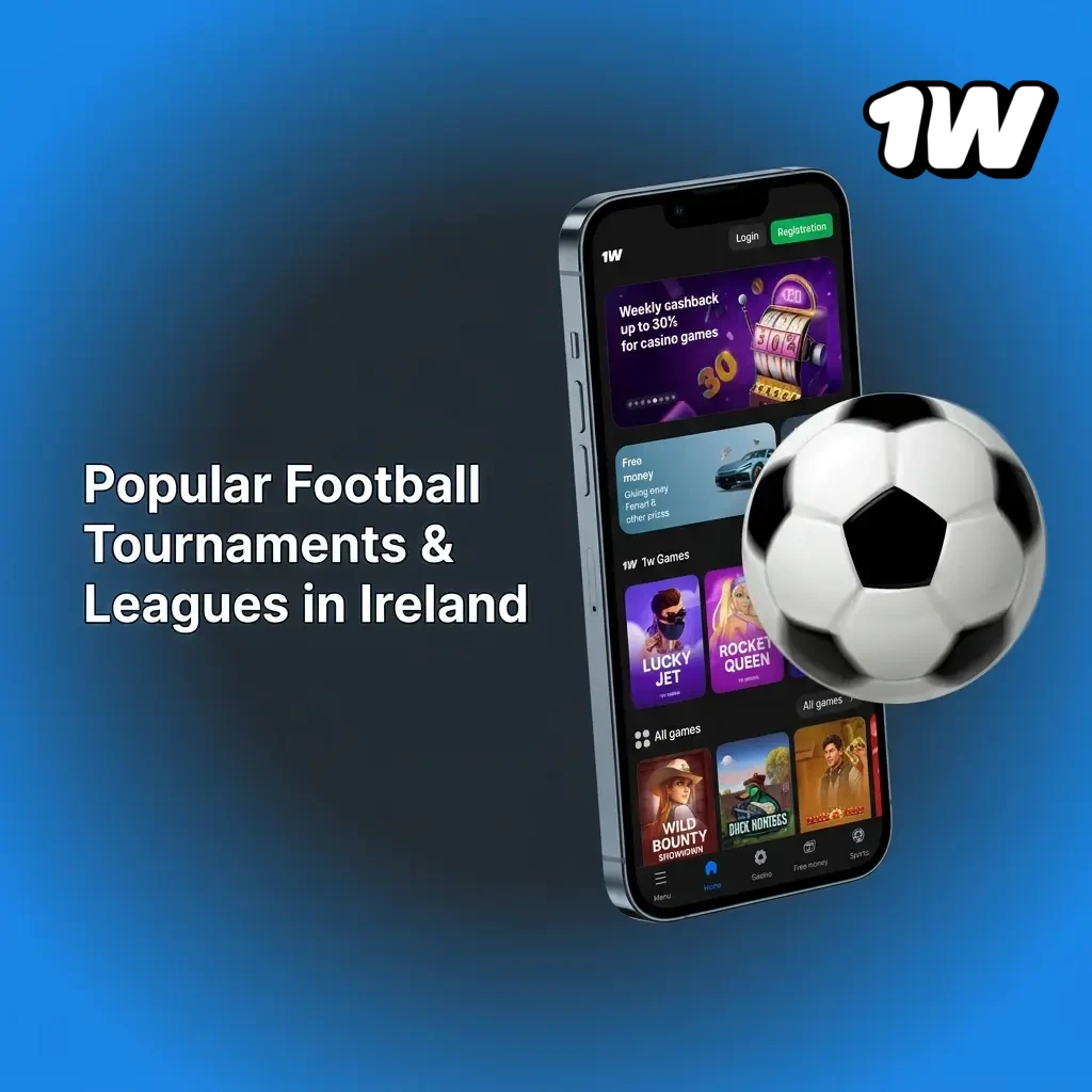 Popular football tournaments and leagues in Ireland including Premier League, Champions League, World Cup, and Copa Libertadores betting