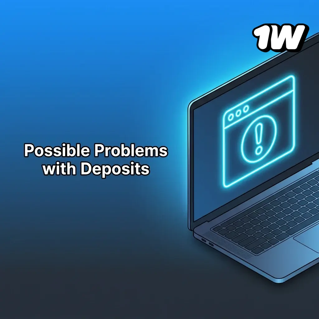 Common deposit problems on 1W: pending transactions, wrong wallet address, below minimum amount, verification required, bonus not applied.
