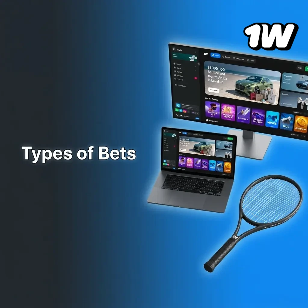 Diagram showing three bet types on 1win Ireland: Single, Express, and System bets explained visually
