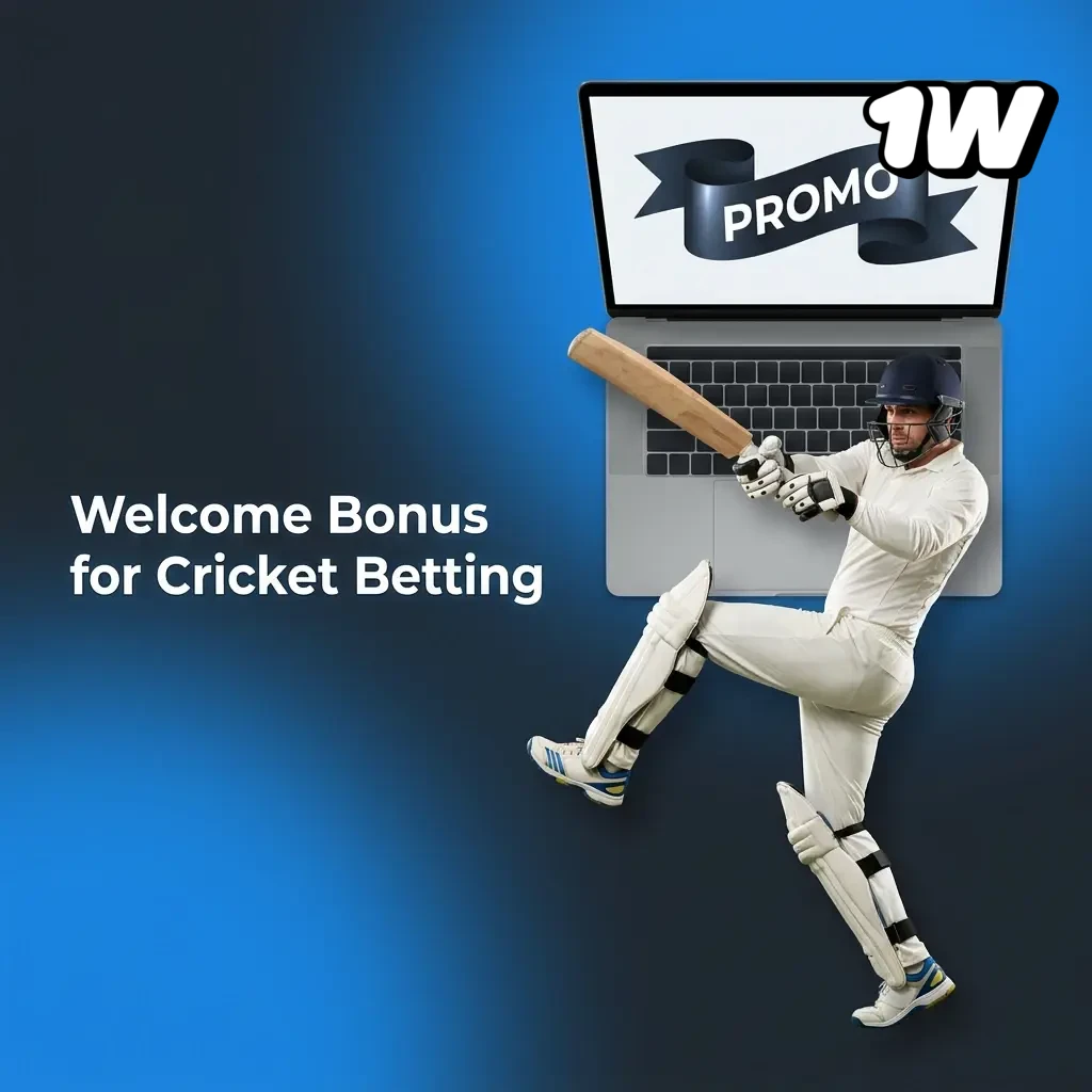 1W welcome bonus up to 500% on first deposit for cricket betting, covering IPL, T20 World Cup and Test series in Ireland