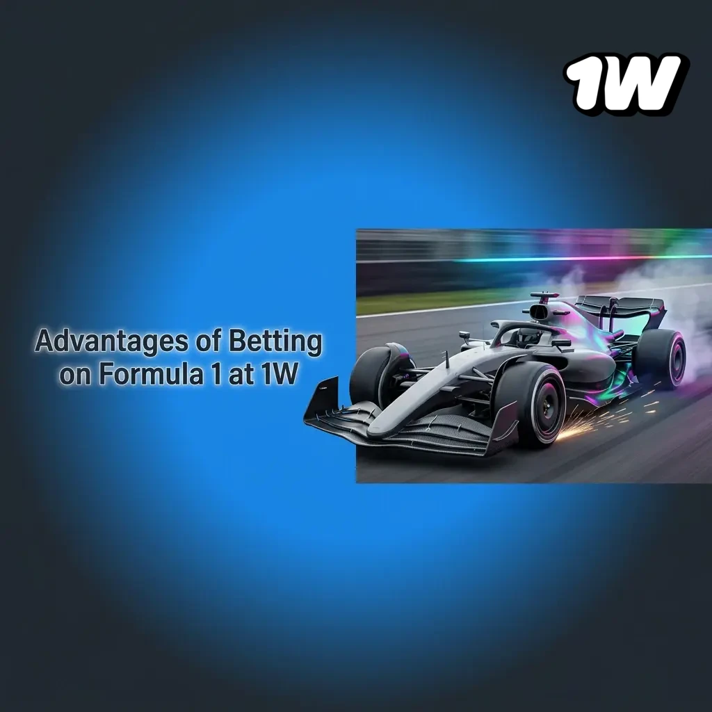 Advantages of betting on Formula 1 at 1W including live in-play odds, wide F1 markets, and mobile access for Irish users