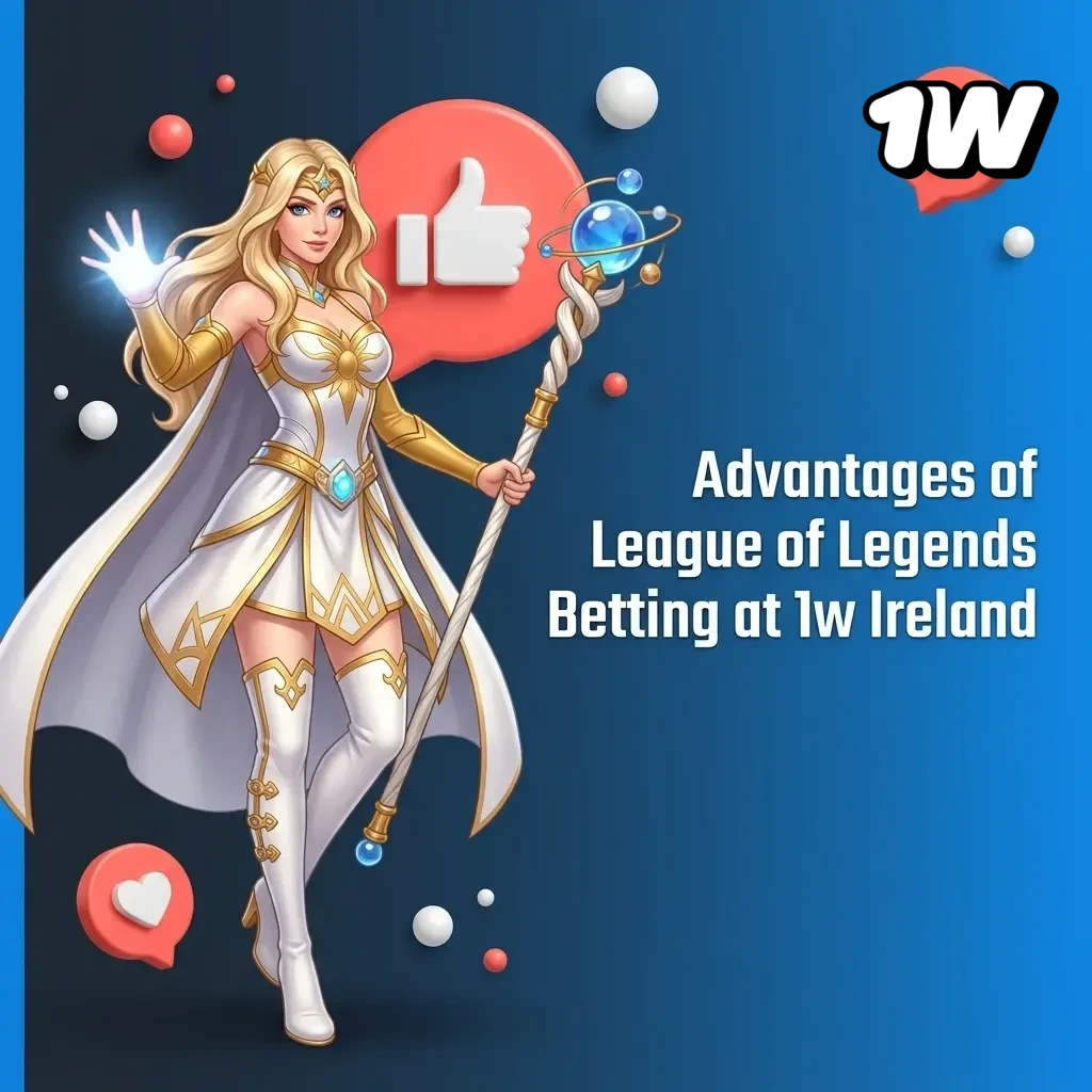 1w Ireland LoL betting advantages including welcome bonus, odds, mobile app, and 24/7 support for Irish players