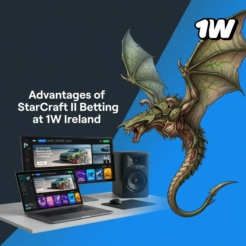 1W Ireland StarCraft II betting advantages including bonuses, Irish payments, 24/7 support, mobile app and competitive odds