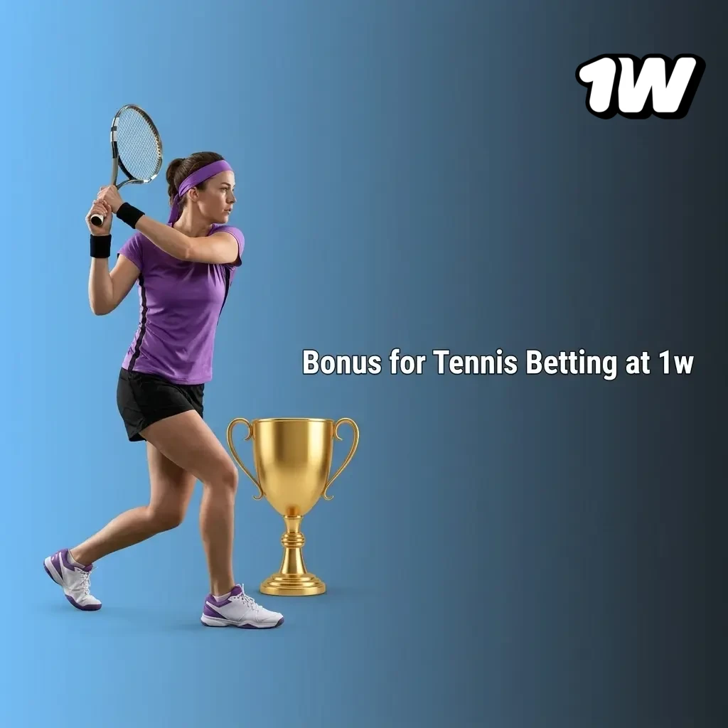 1w welcome bonus for tennis betting on first deposit, covering multiple sports markets with wagering requirements