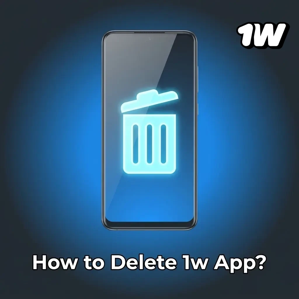 Person uninstalling the 1w app on Android and iPhone by holding the icon and selecting remove or uninstall option