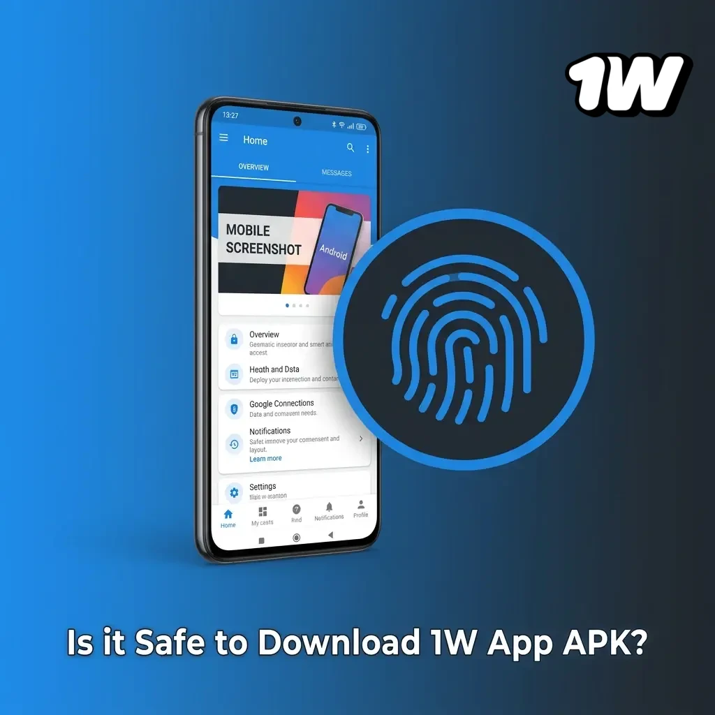 1W App APK download safety highlighted with SSL encryption and Curacao eGaming licence for Irish players