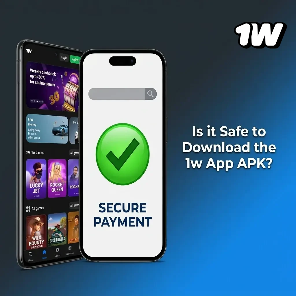 1w app APK download safety for Irish users with SSL encryption and Curacao eGaming licence