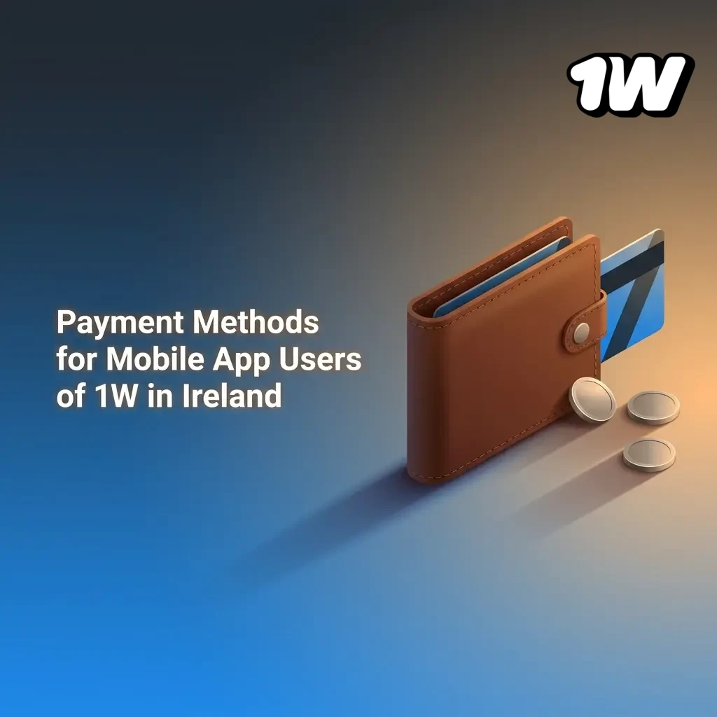 1W mobile app payment methods for Irish users showing crypto options like Bitcoin, Ethereum, and more from €10 deposits