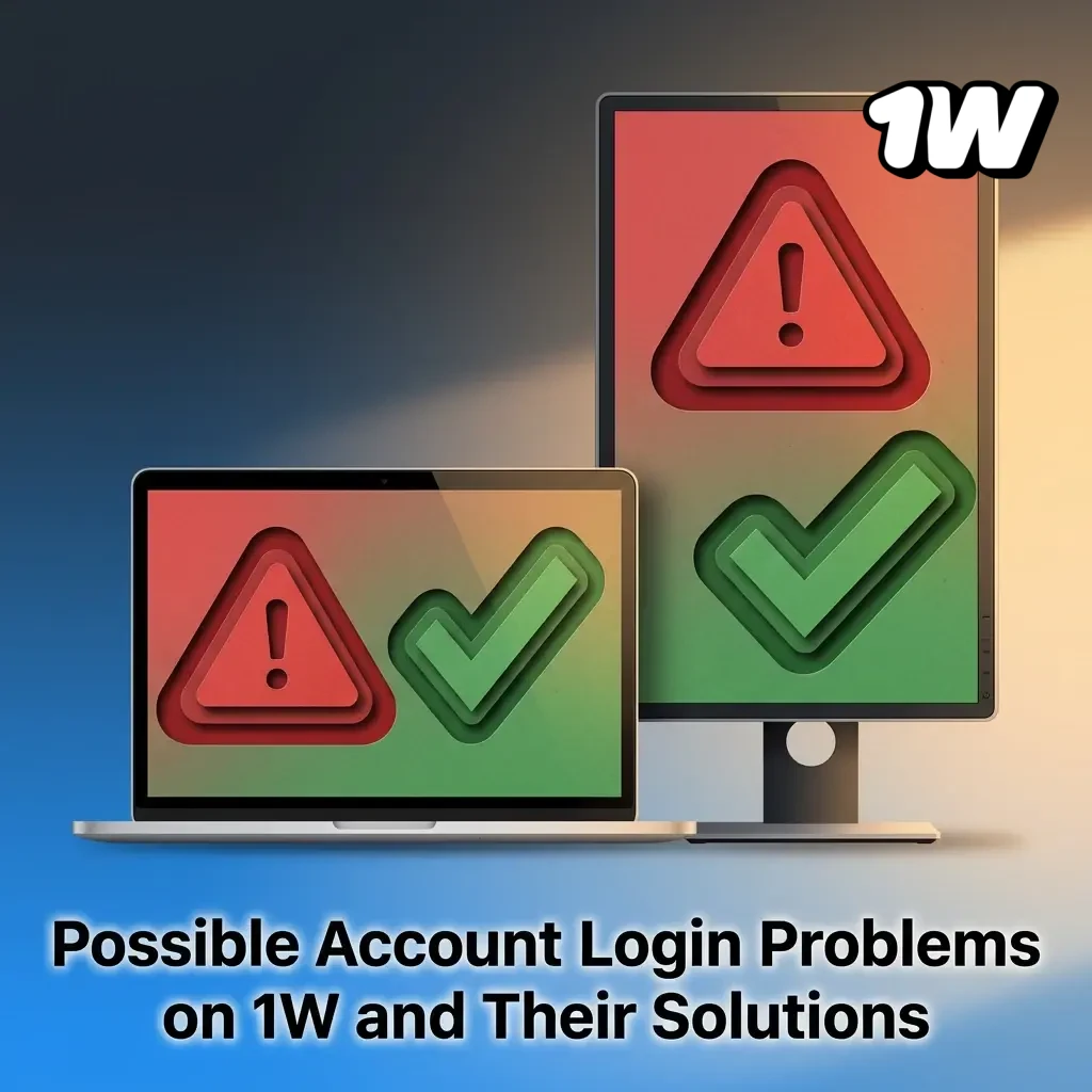 1W account login problems and solutions table covering password reset, verification, blocked accounts, and 2FA issues