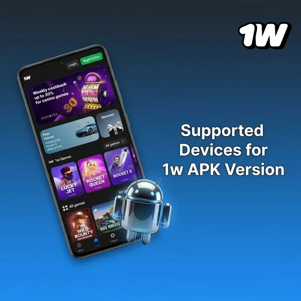 Table of Android devices compatible with 1w APK, including Samsung, Sony, Google Pixel, Xiaomi, and OnePlus models