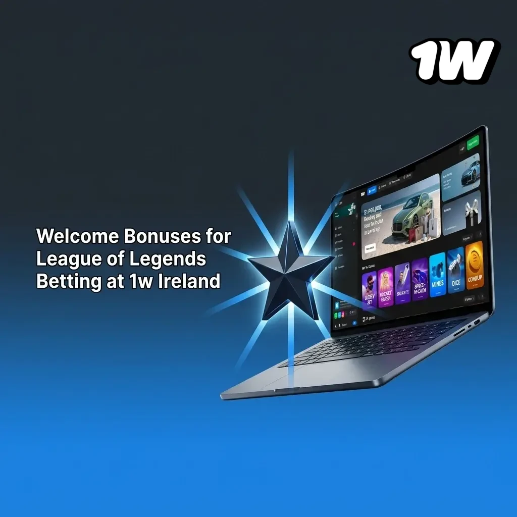 1w Ireland welcome bonus offer up to 500% for new players betting on League of Legends esports markets